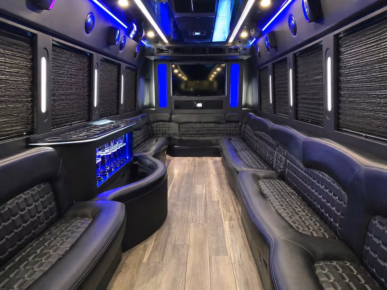 lubbock party bus interior